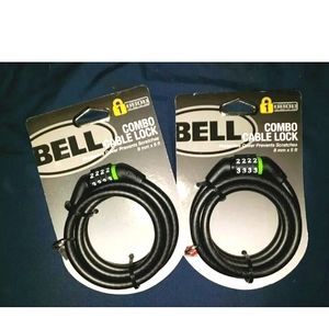 : * 2  New  Bell Combination Bike  Cable Lock   8mm x 5 ft
